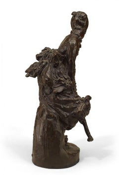 Victorian Bronze Croquet Woman