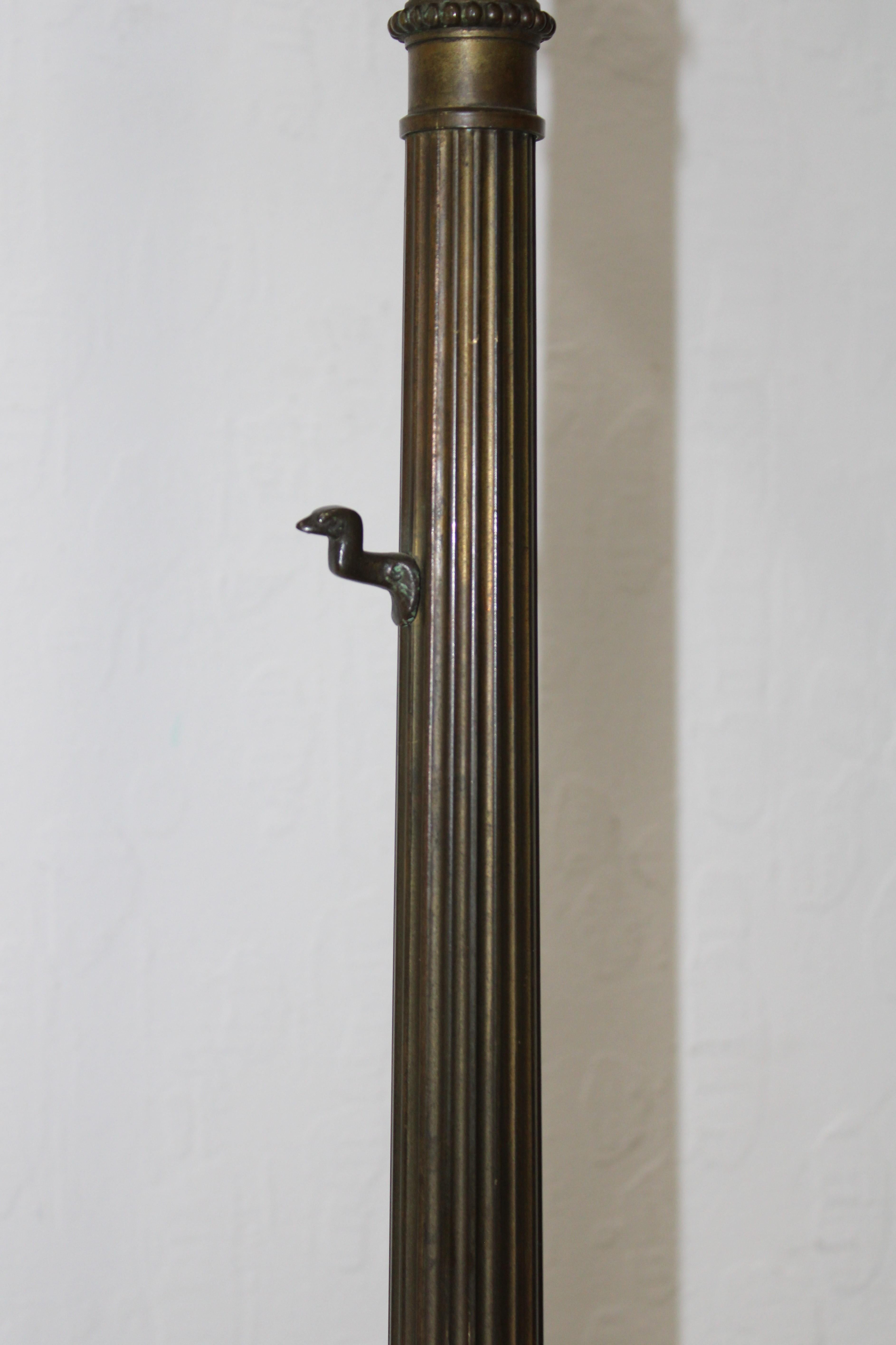 C. 19th century

Victorian bronze five arm candelabra/candleholder w/gryphon design base.
 