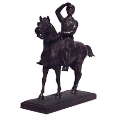 Victorian Bronze Horse and Rider