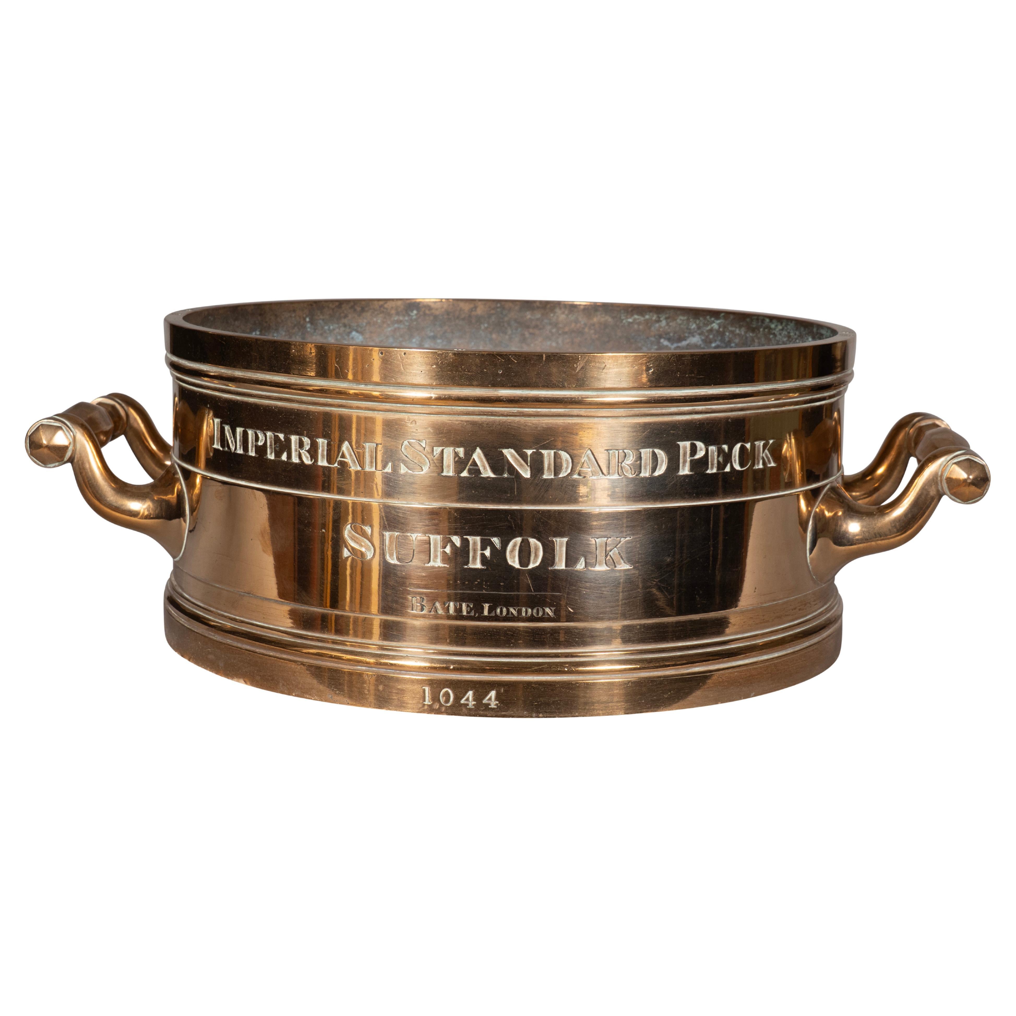 Medida estándar imperial de bronce victoriana en venta