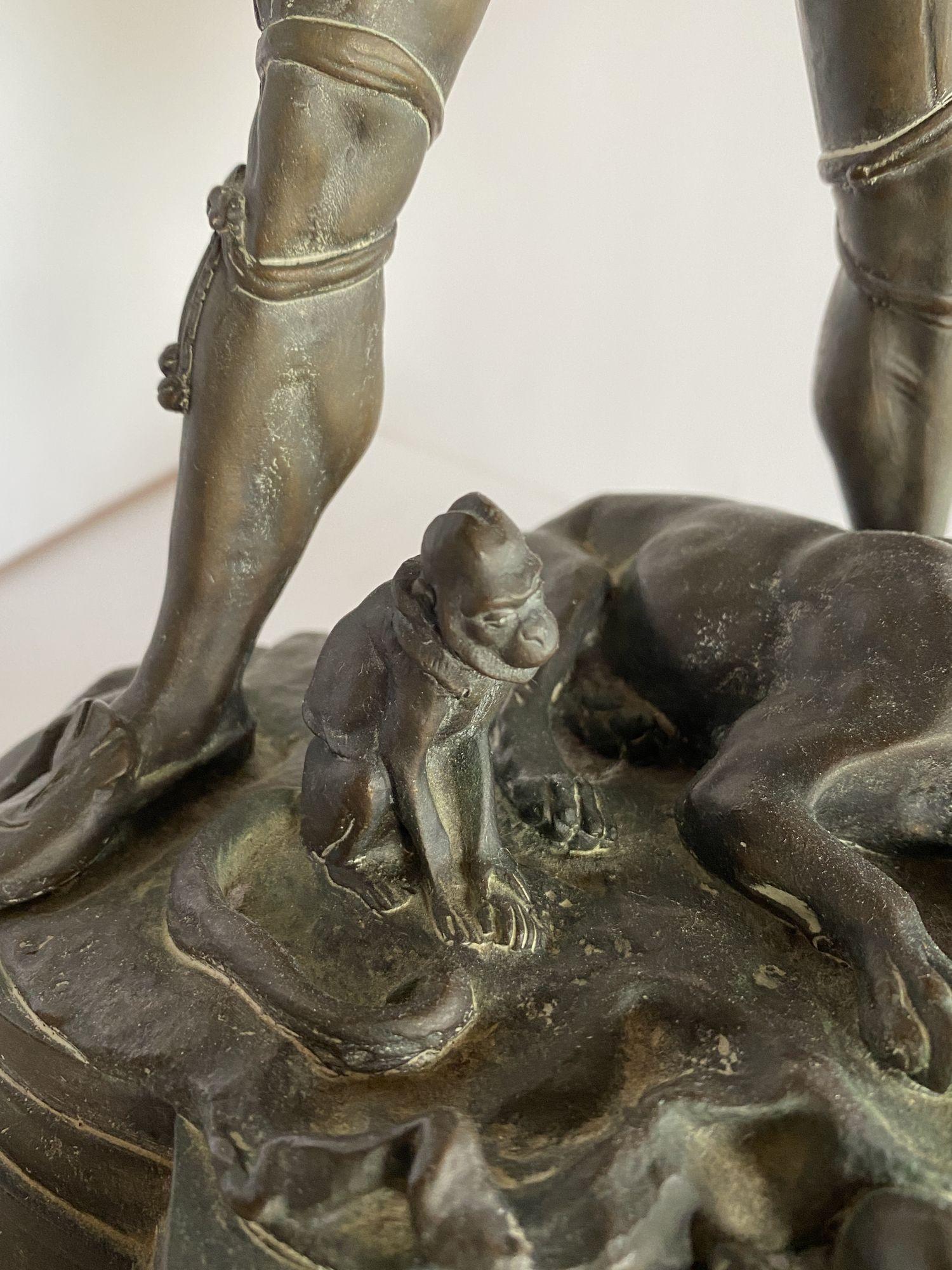 Escultura Victoriana de Bronce de Bufón de Alfred Barye, Francia 1860 en venta 4