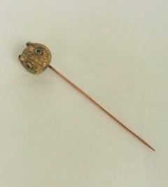 Victorian Bronze Owl Stick Pin