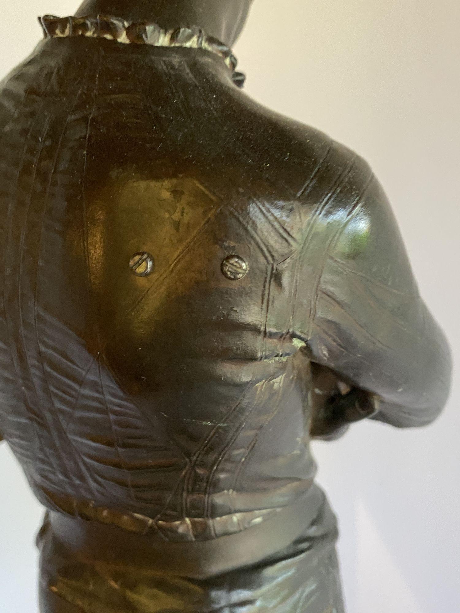 Victorian Bronze Statue of Arlequin Harlequin by René de Saint-Marceaux For Sale 5