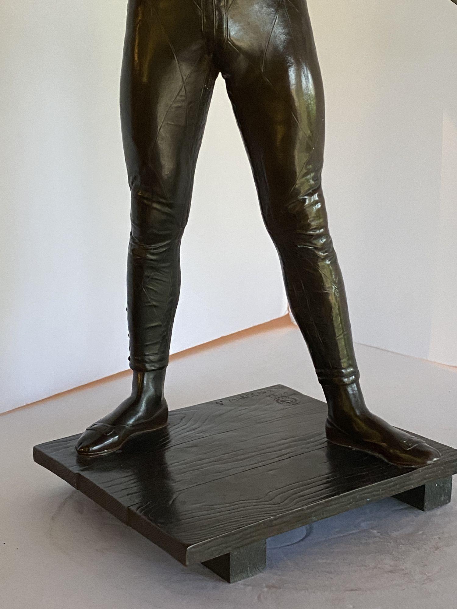 Statue victorienne en bronze d'Arlequin Harlequin de Ren de Saint-Marceaux Excellent état à Van Nuys, CA