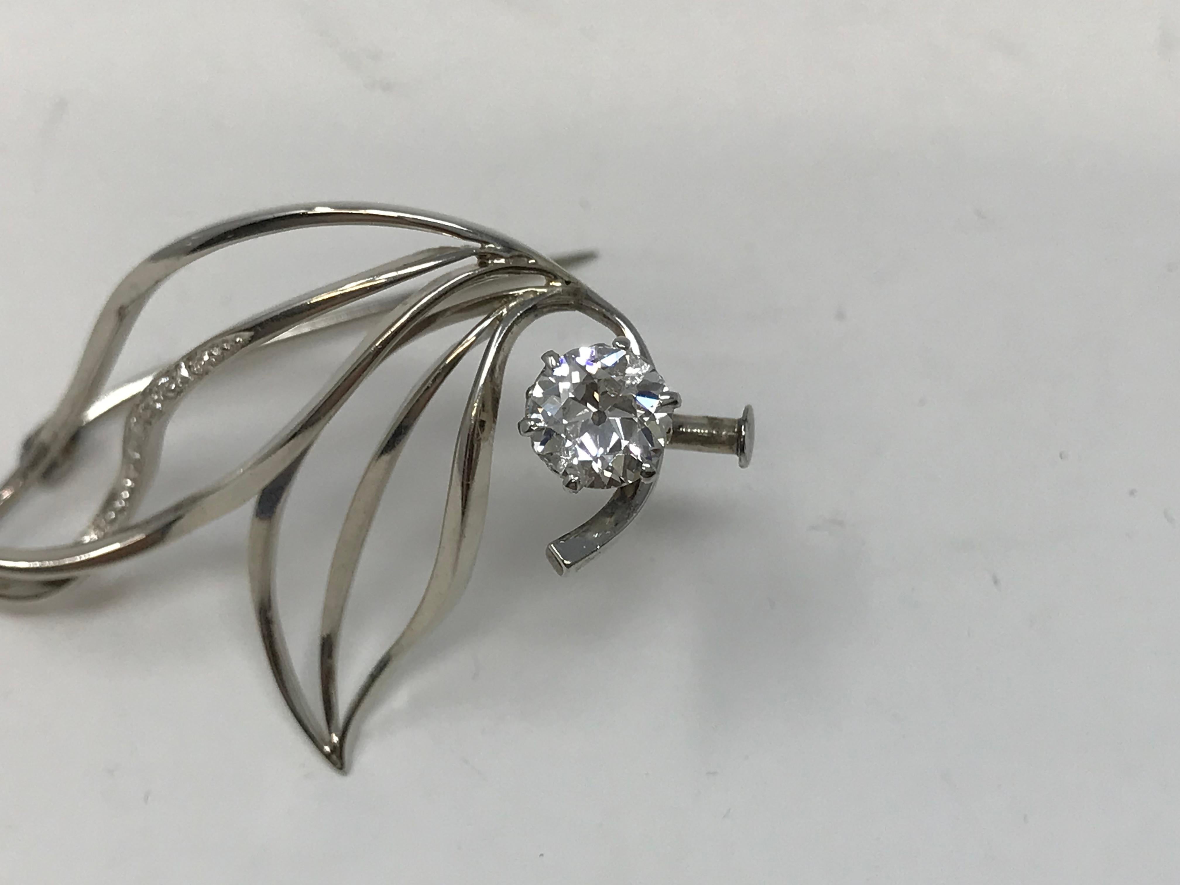 Broche Victorienne 14K & .78Ct Diamant Pour femmes en vente