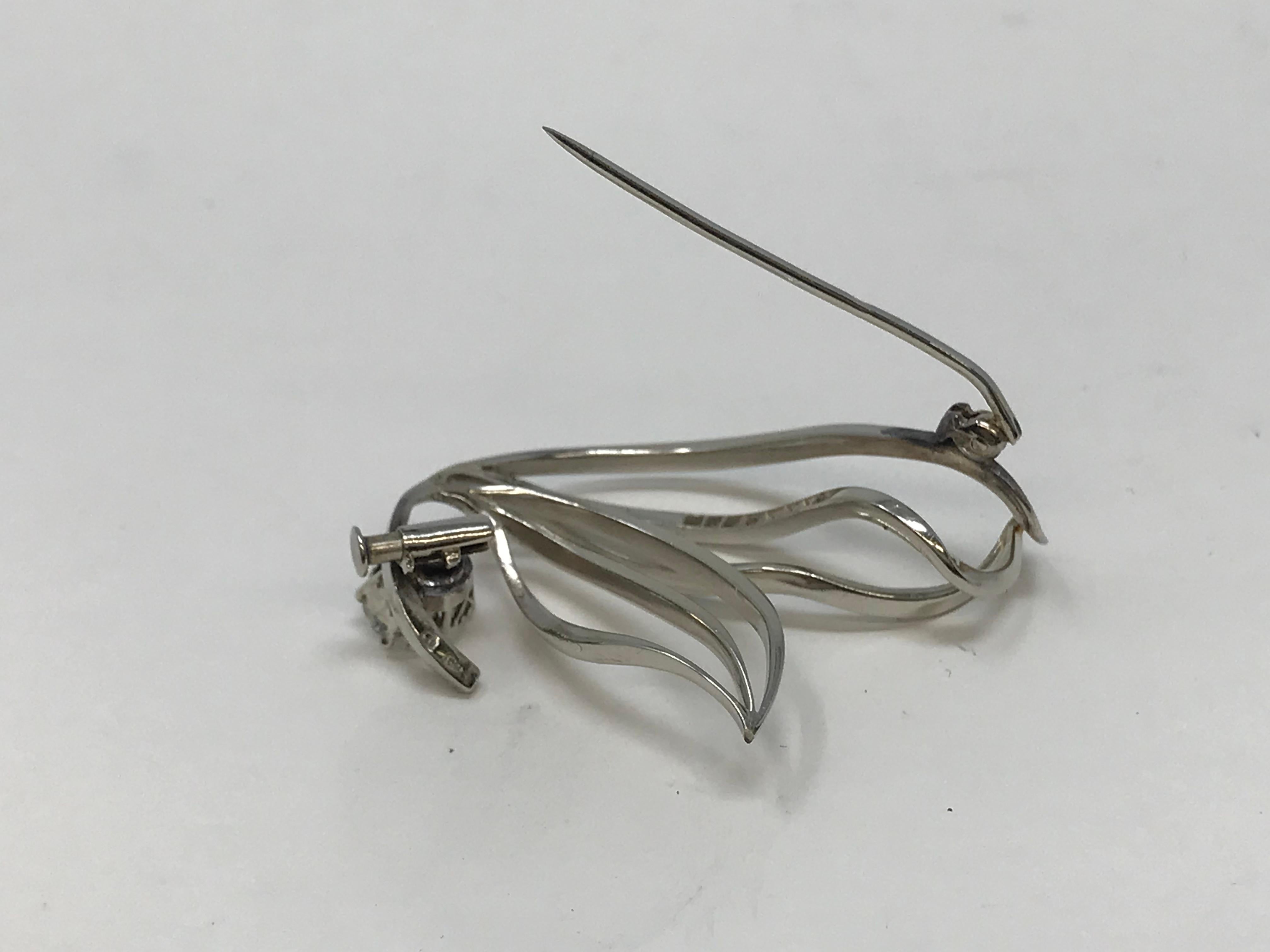 Broche Victorienne 14K & .78Ct Diamant en vente 1