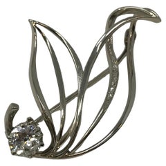 Spilla vittoriana 14K e .78Ct di diamanti