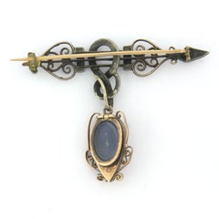 Victorian brooch with pearls 6.3 grams 14k gold and silver