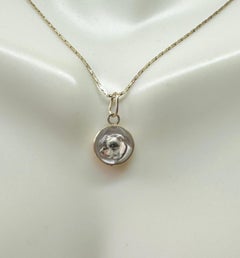 Victorian Bulldog Dog Pendant Essex Crystal 14 Karat Gold Necklace Bulldog