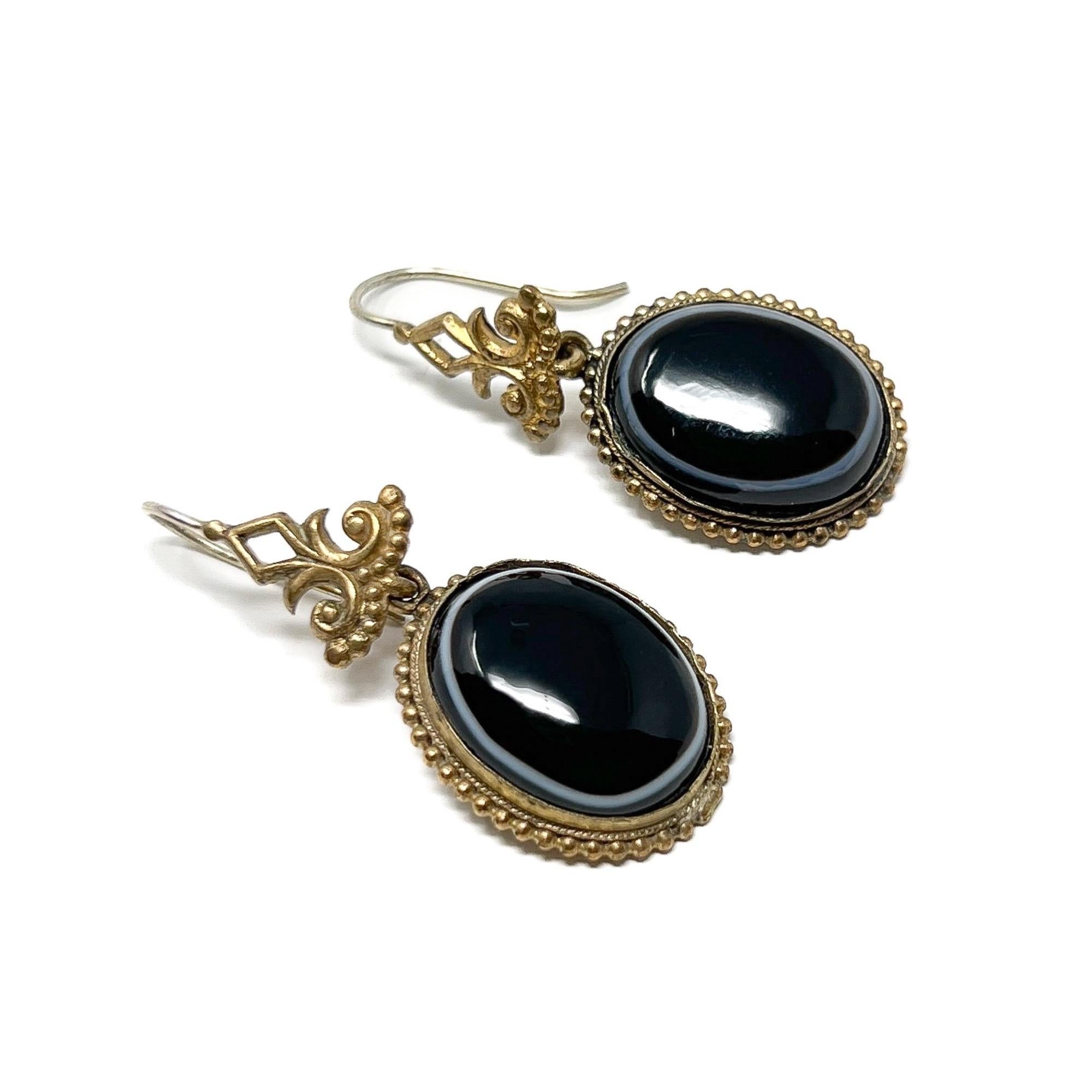 Donna Orecchini antichi vittoriani in agata occhio di bue in vendita