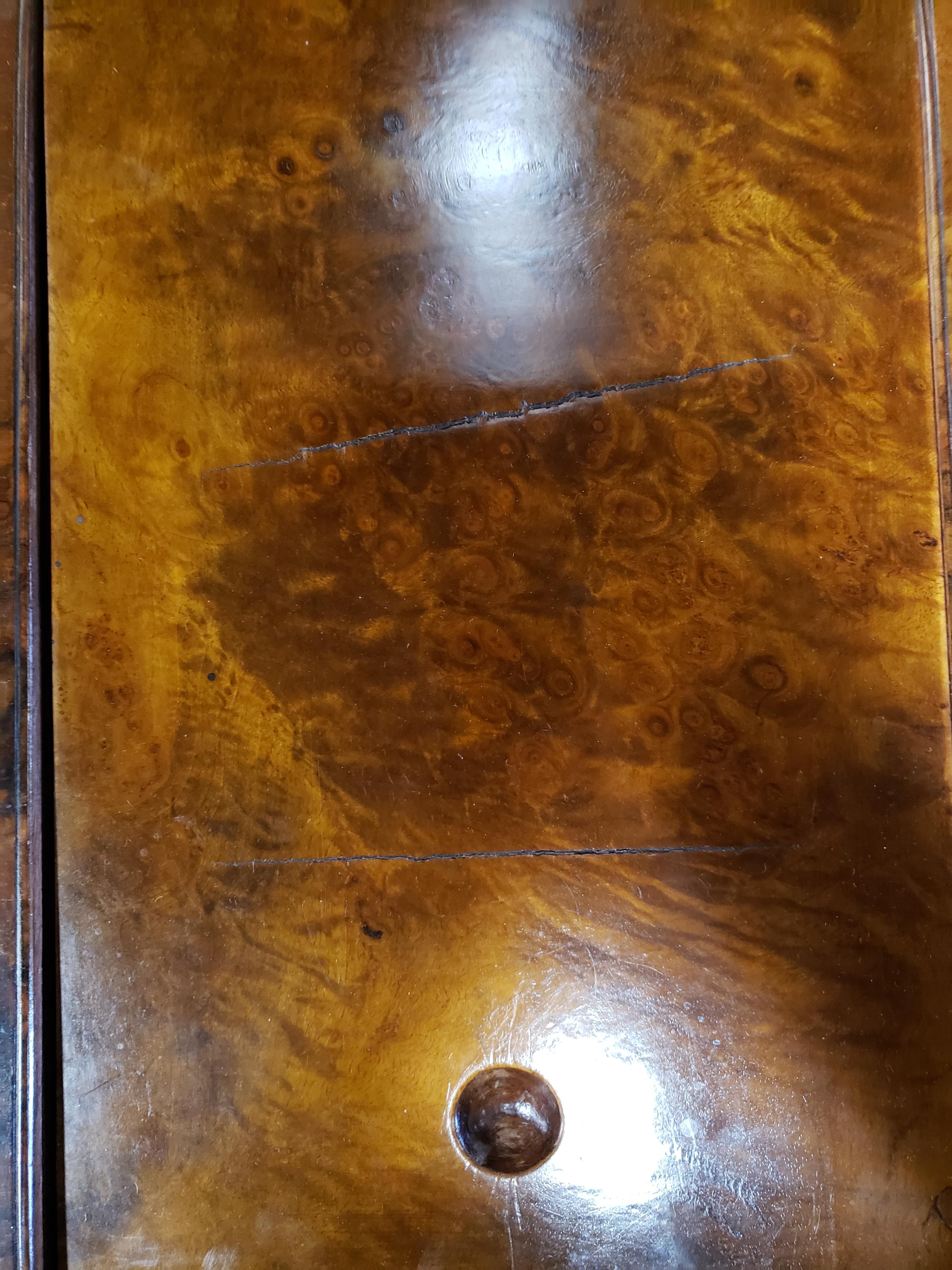 Victorian Burl Walnut and Mahogany Campaign Chest For Sale 1
