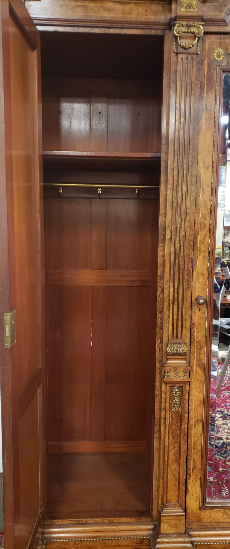 Victorian Burl Walnut Armoire For Sale at 1stDibs victorian armoire