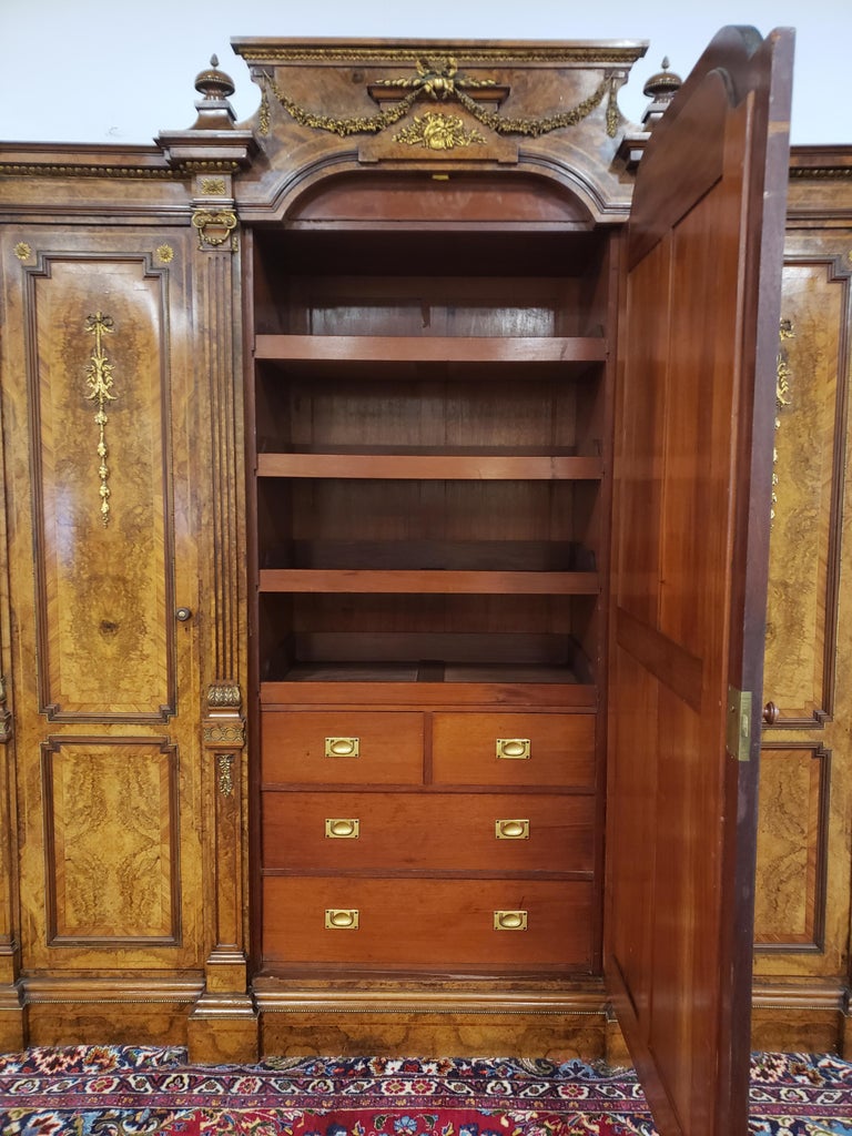 Victorian Burl Walnut Armoire For Sale at 1stDibs victorian armoire