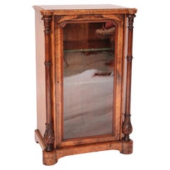 Librería victoriana de nogal burl