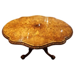 Victorian burr walnut dining table