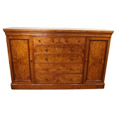 Used Victorian burl walnut housekeeper’s cupboard 