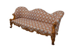 Victorian Burl Walnut Settee, circa 1870