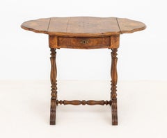 Antique Victorian Burl Walnut Pembroke Table, 19th Century