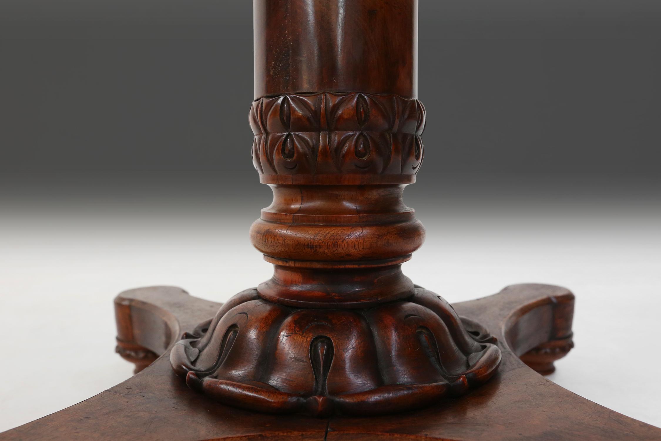 Viktorianischer klappbarer Konsolentisch aus Wurzelholz, 19. Jahrhundert im Angebot 4