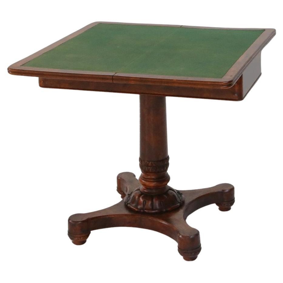 Table à cartes pliante victorienne en bois de ronce, Royaume-Uni, 19e siècle