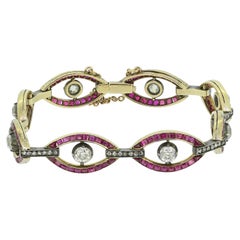 Victorian Burmese Ruby and Diamond Bracelet