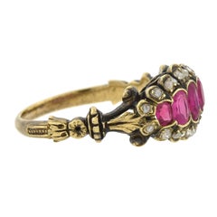Victorian Burmese Ruby and Diamond Ring