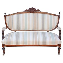 Victorian Burr Walnut Aesthetic Sofa