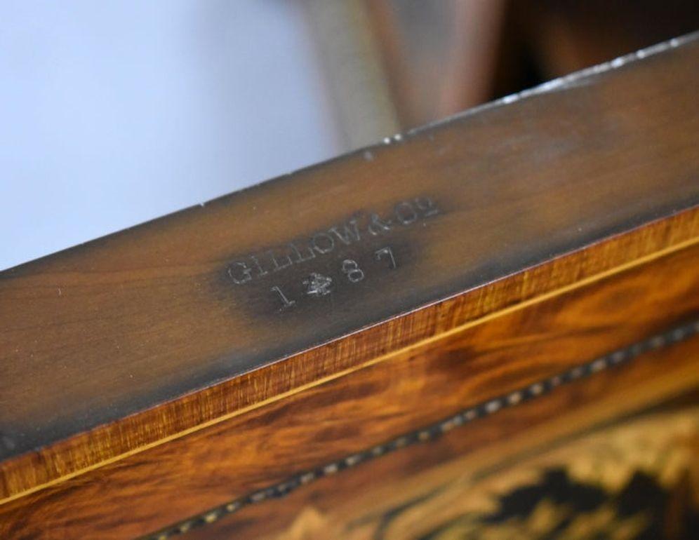 Victorian Burr Walnut and Marquetry Credenza by Gillow For Sale 14