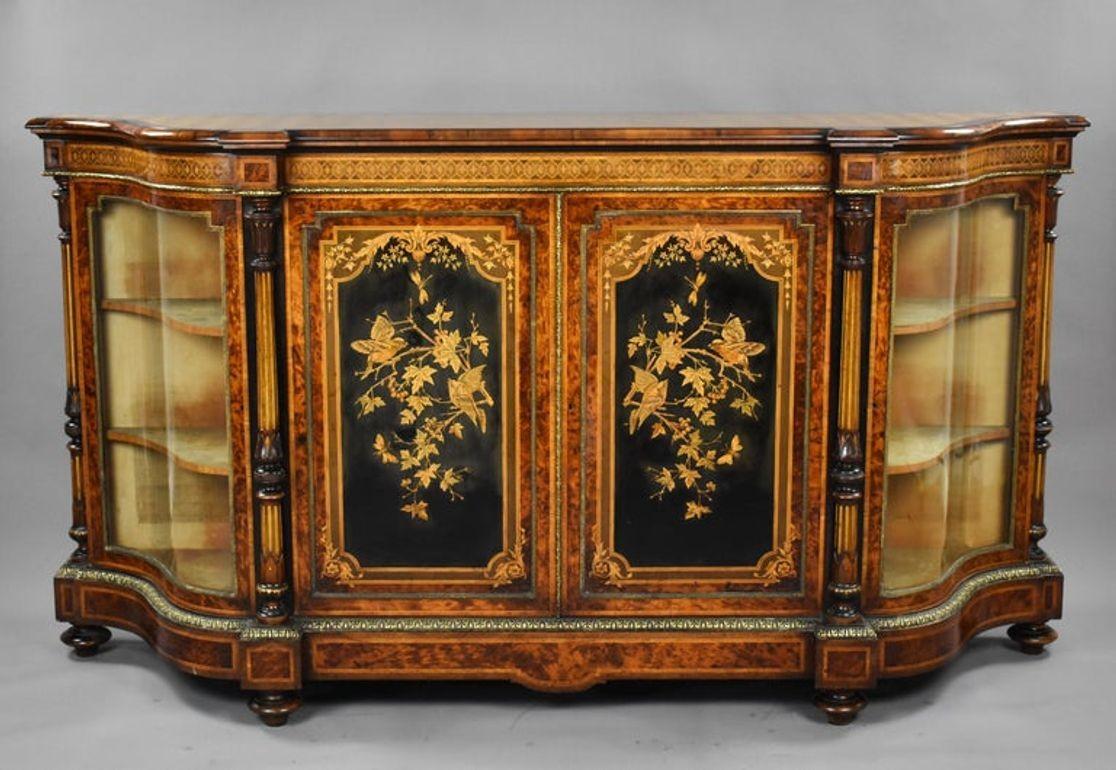 Magnificent Victorian Burr Walnut & Marquetry Credenza by Gillows
Item Code: S27-753A
A superb Victorian credenza of the very finest quality, stamped by the renowned cabinetmakers Gillows of Lancaster and London. This outstanding piece is crafted in