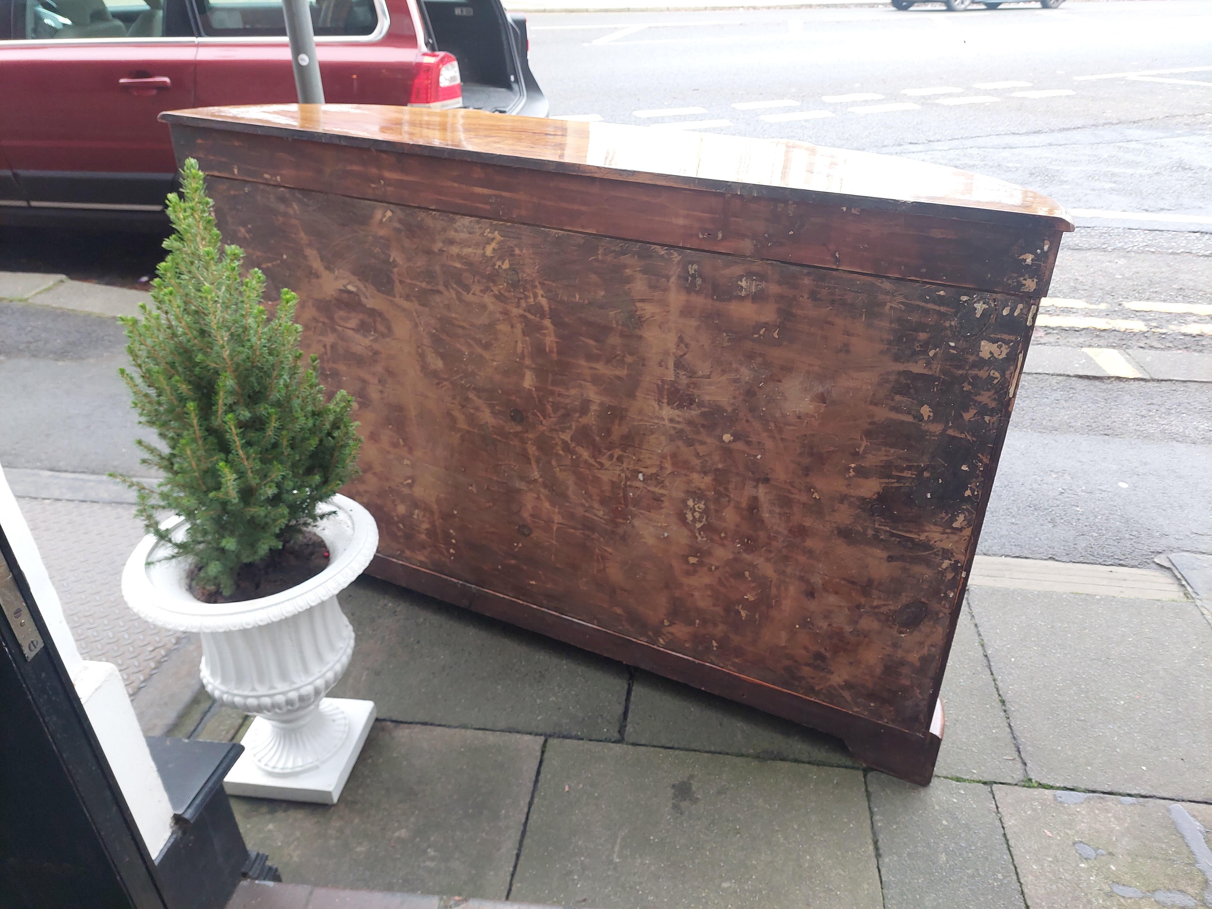 Victorian Burr Walnut Bow Fronted Credenza For Sale 2