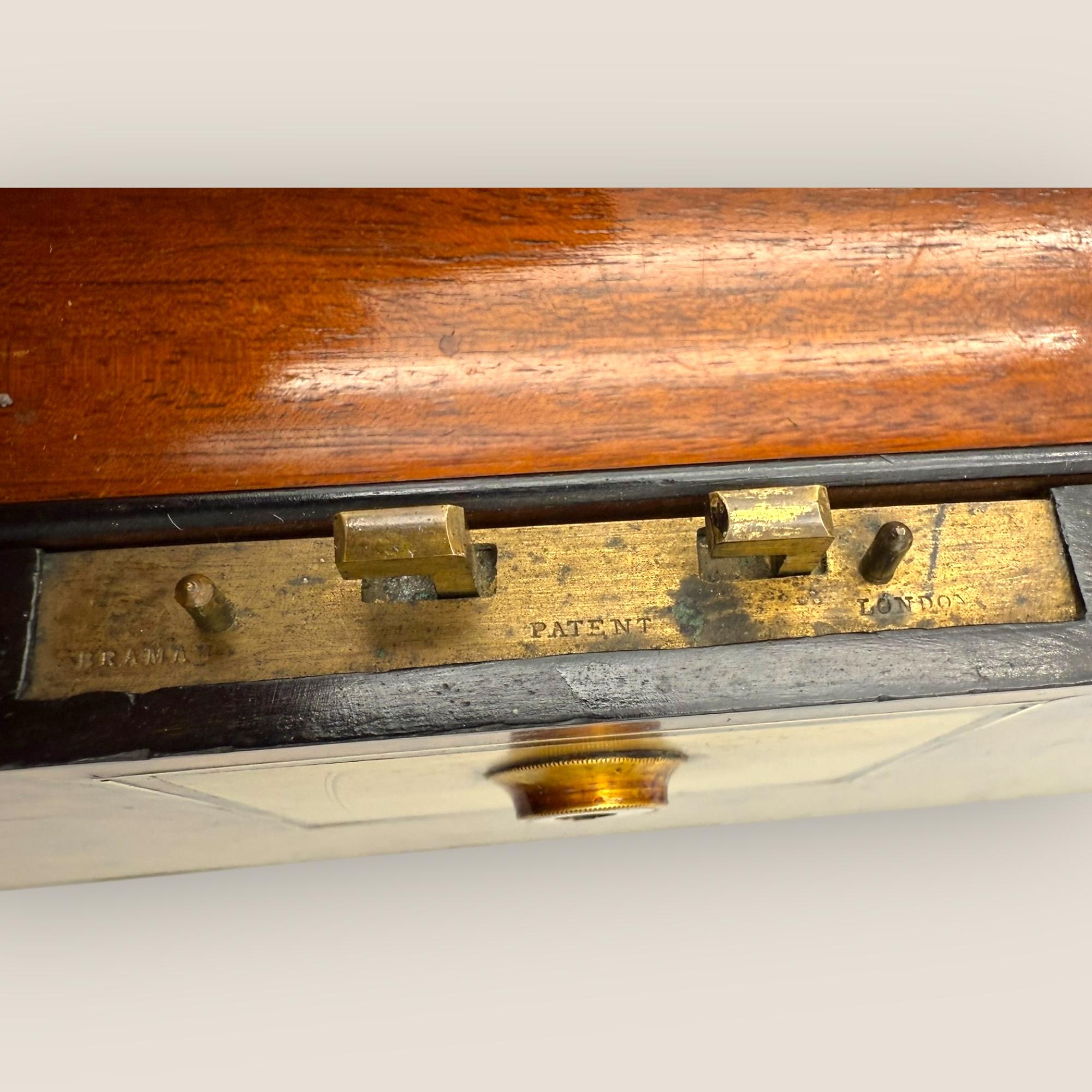 Victorian Burr Walnut & Brassbound Campaign Writing Slope 7