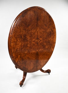 Victorian Burr Walnut Breakfast/Dining Table