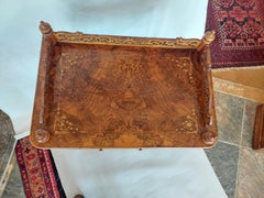 Victorian Burr Walnut Canterbury Whatnot