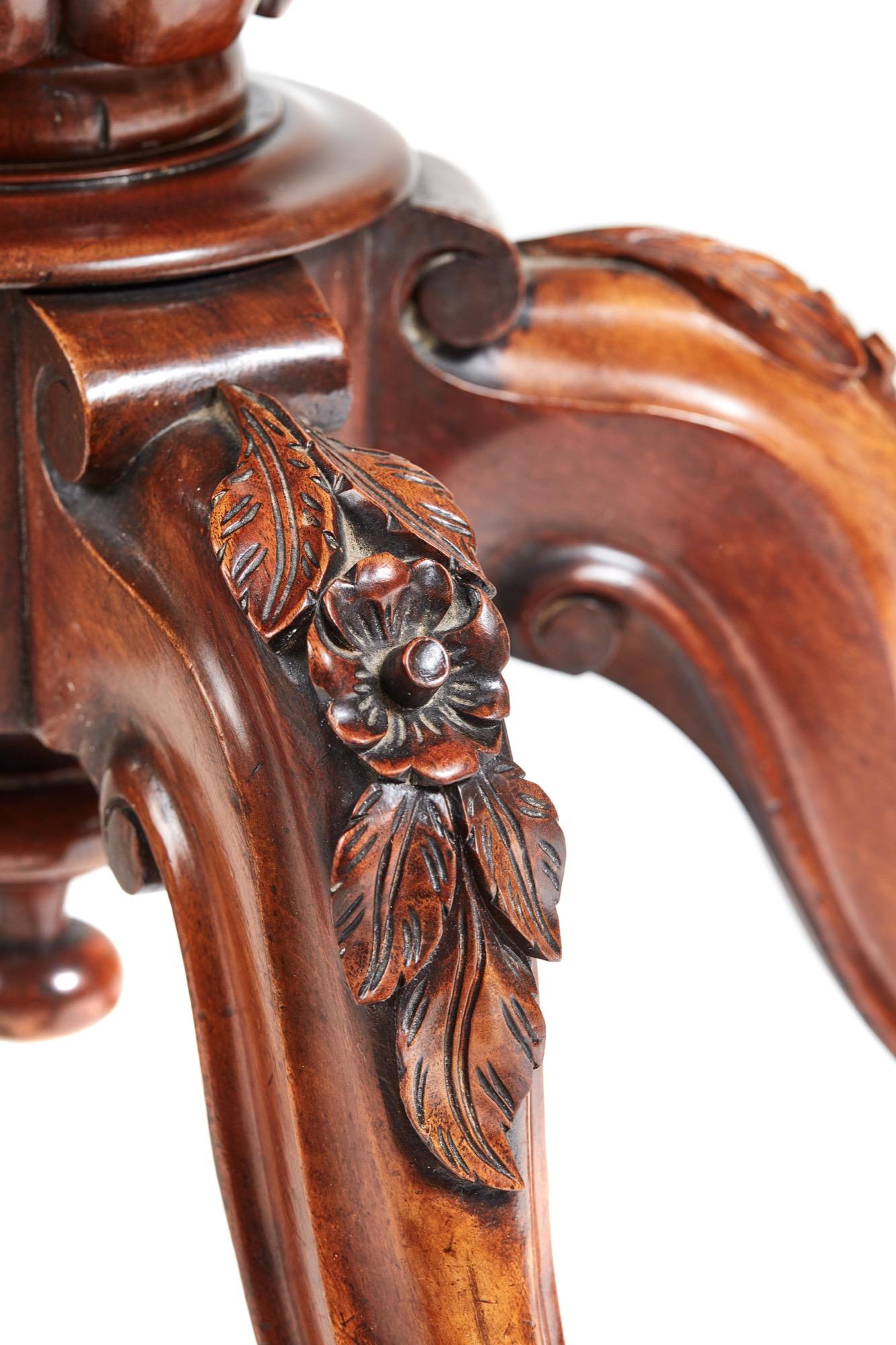 19th Century Antique Victorian Burr Walnut Card Table