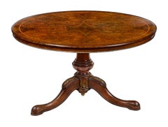 Victorian Burr Walnut centre table, after Holland & Son.