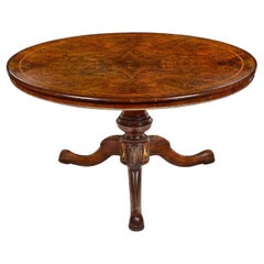 Retro Victorian Burr Walnut centre table, after Holland & Son.