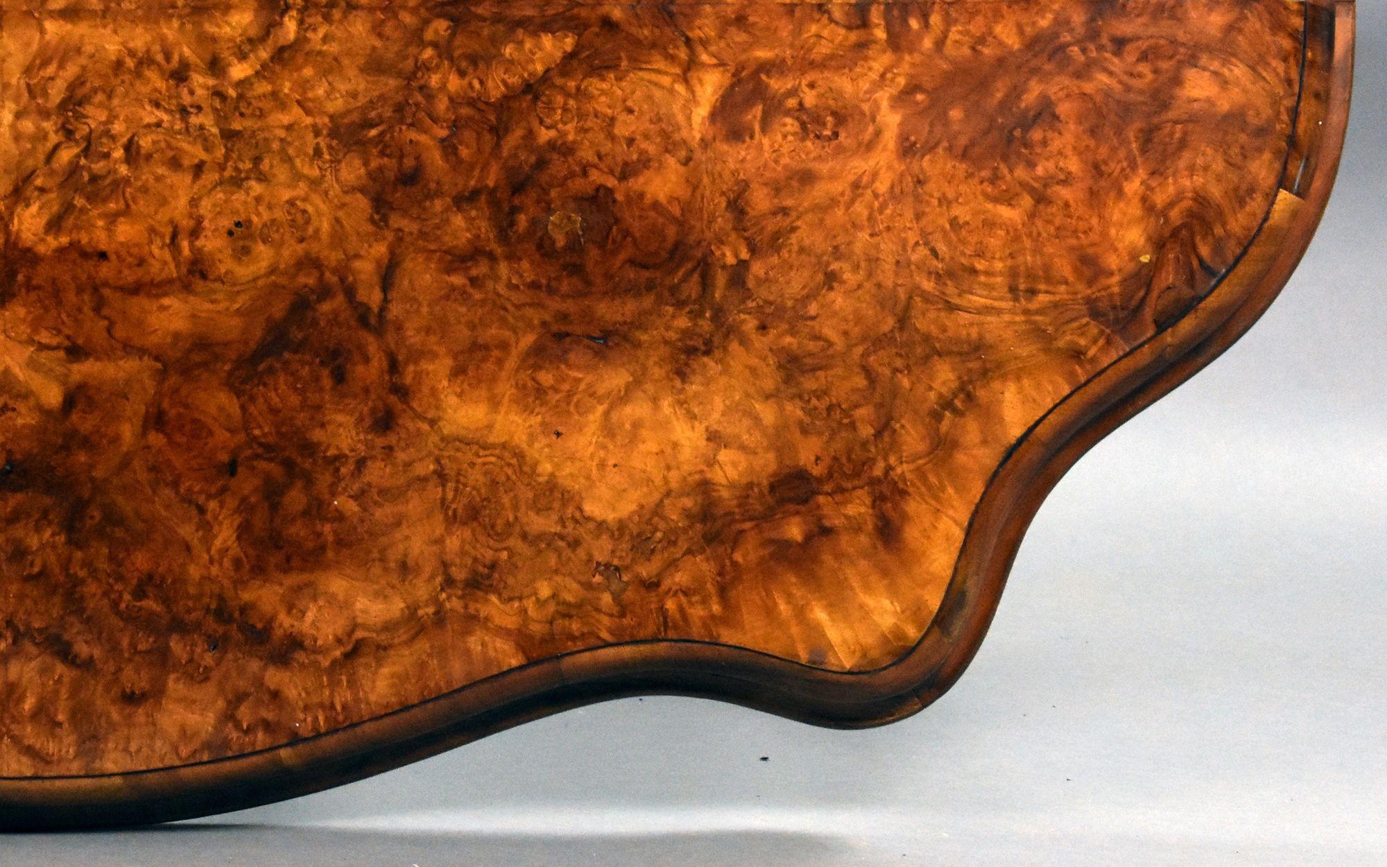 Victorian Burr Walnut Centre Table For Sale 5
