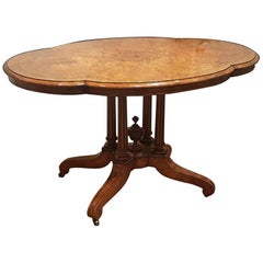 Victorian Burr Walnut Centre Table
