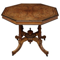 Victorian Burr Walnut Centre Table