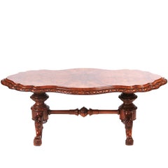 Antique Victorian Burr Walnut Coffee Table