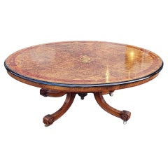 Victorian Burr Walnut Coffee Table