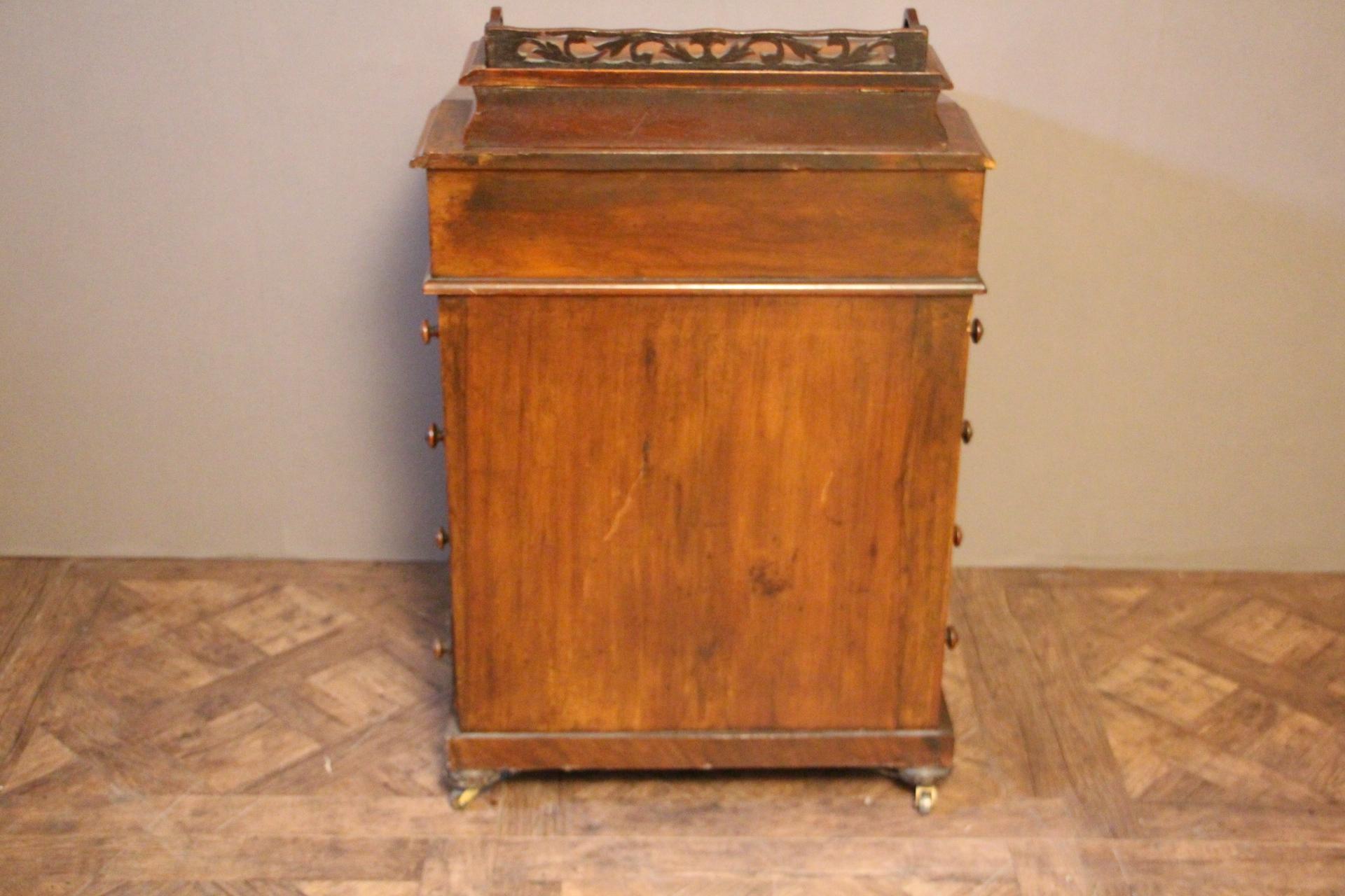 Victorian Burr Walnut Davenport Desk 7