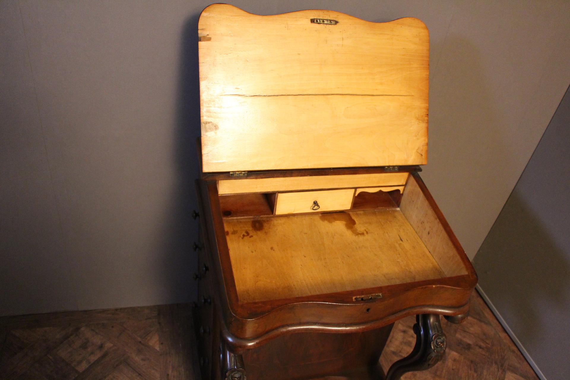 Victorian Burr Walnut Davenport Desk 2