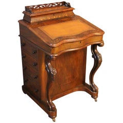 Victorian Burr Walnut Davenport Desk