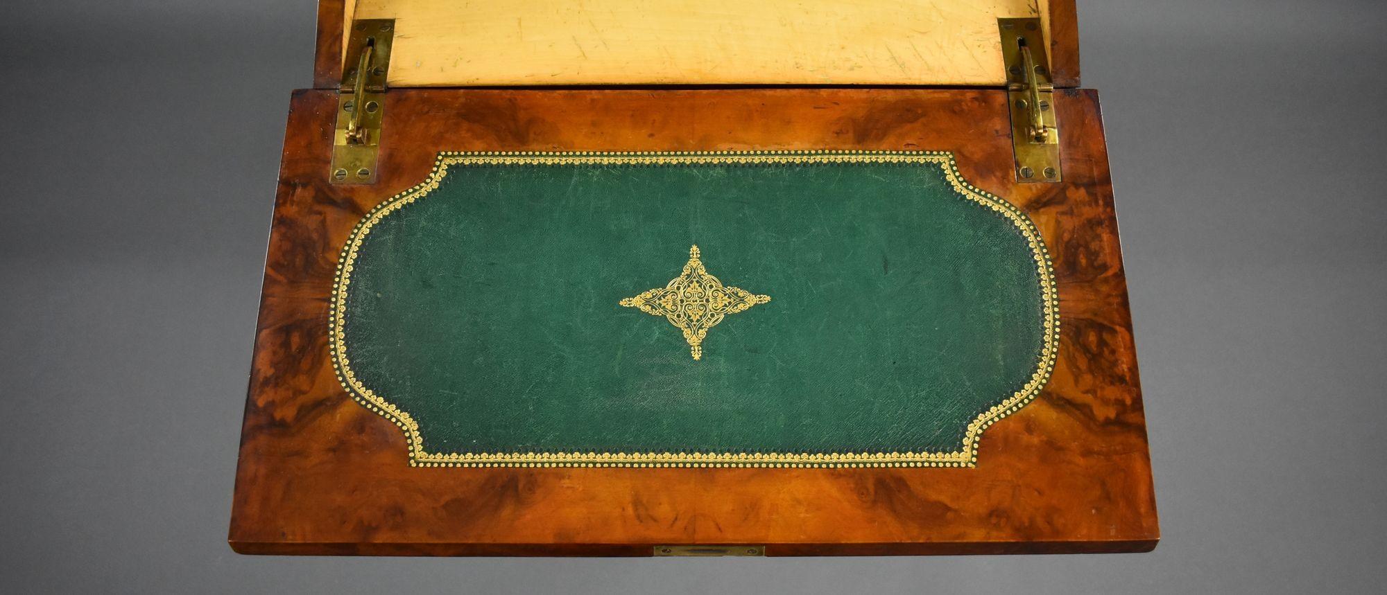 Victorian Burr Walnut Davenport For Sale 7
