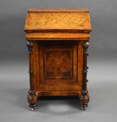 Victorian Burr Walnut Davenport