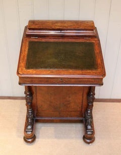 Victorian Burr Walnut Davenport
