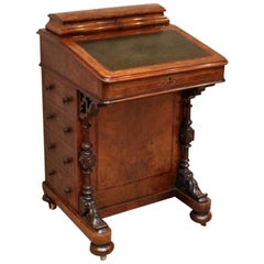 Victorian Burr Walnut Davenport