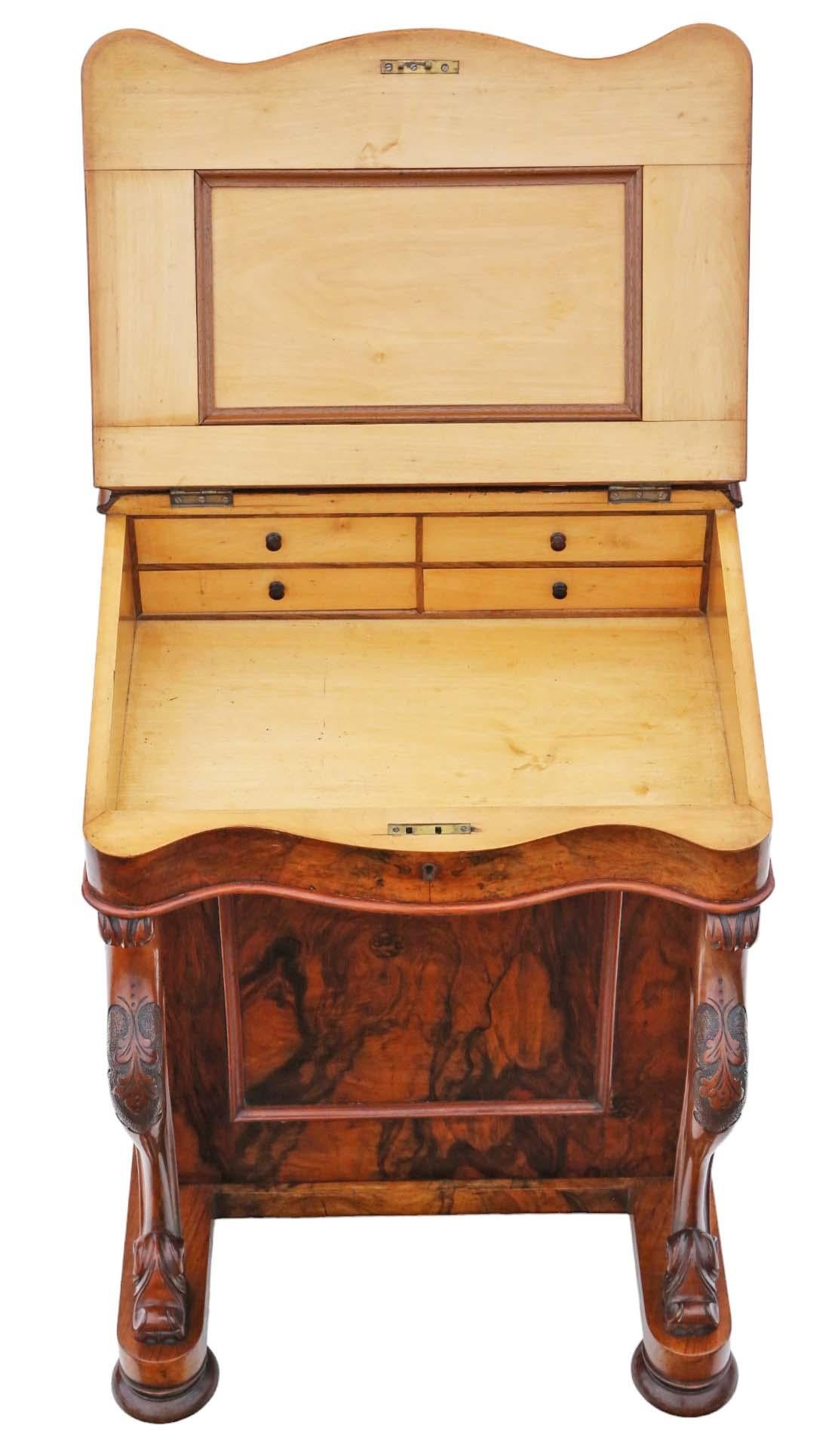 1880 victorian walnut mechanical desk