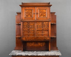 Victorian Burr Walnut Dentist Cabinet